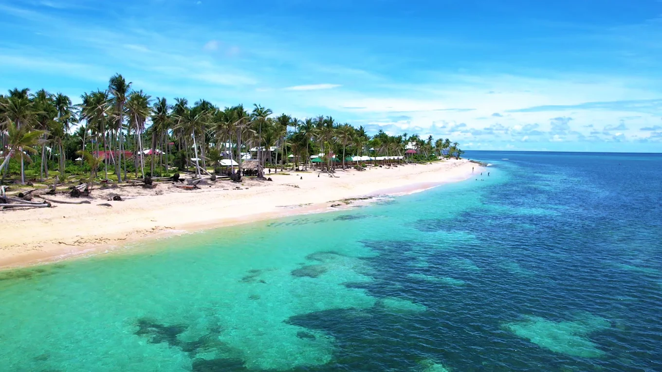 Alegria Beach - Santa Monica's white sand beach on Siargao's northeast coast