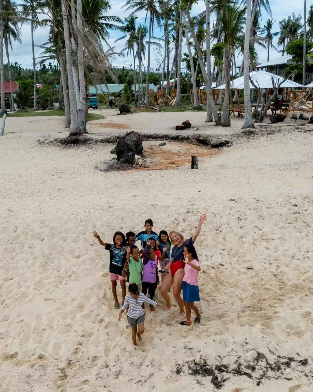 Locals enjoying Alegria Beach on a weekend afternoon