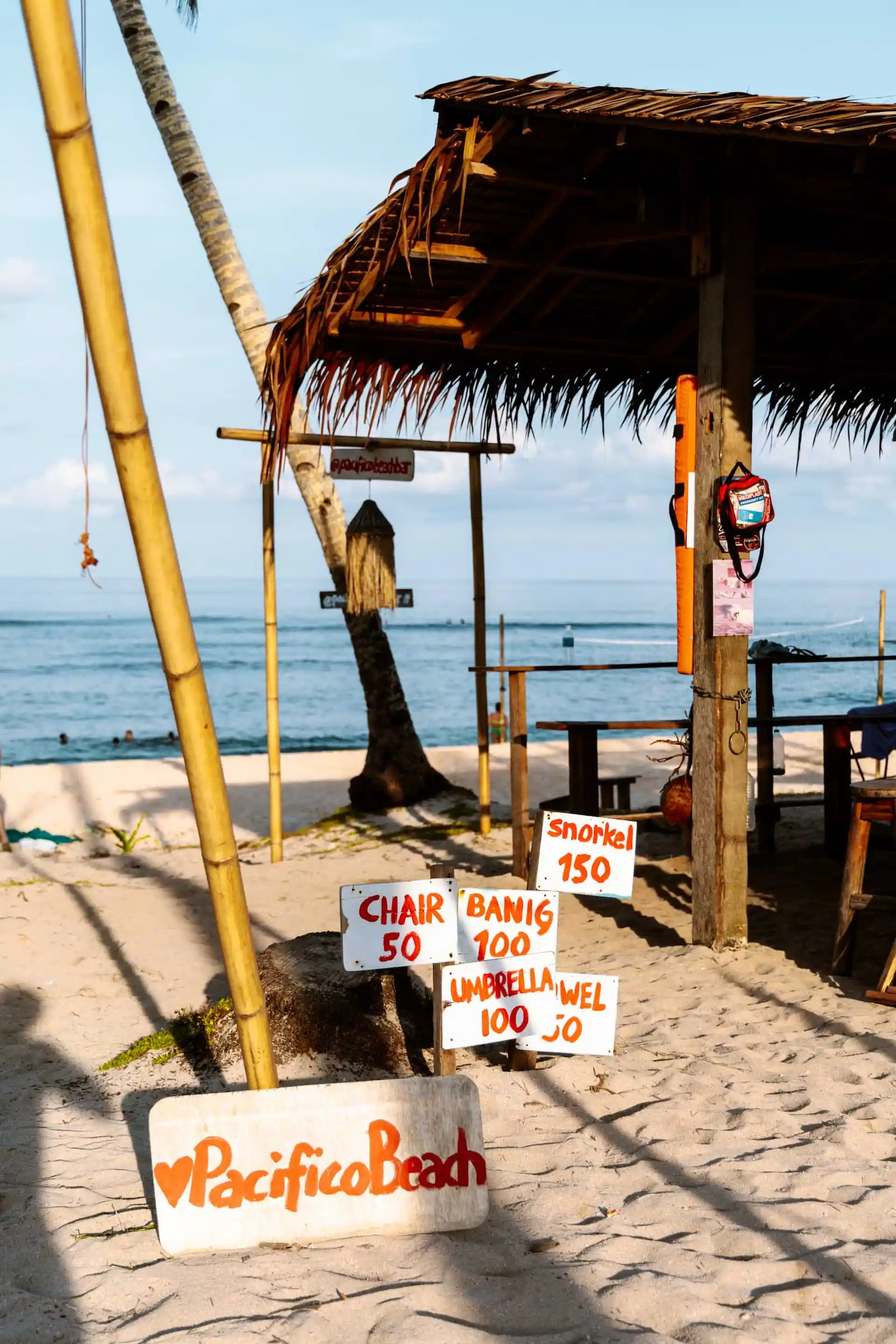 Powdery white sand and turquoise water at Pacifico Beach