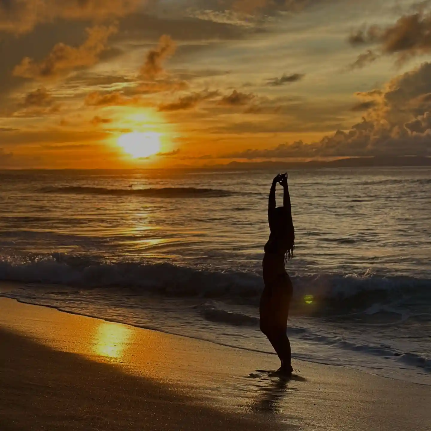 Sunset over the Philippine Sea at Pacifico Beach