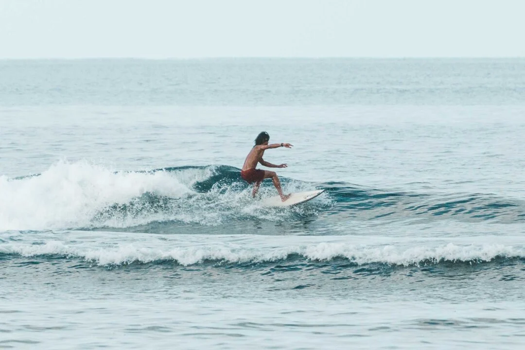 Surfing the legendary Big Wish left-hand break at Pacifico Beach