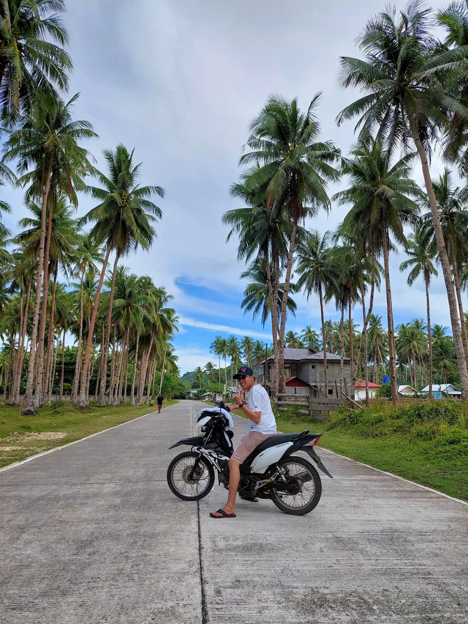 Motorcycle on Siargao's scenic coastal road