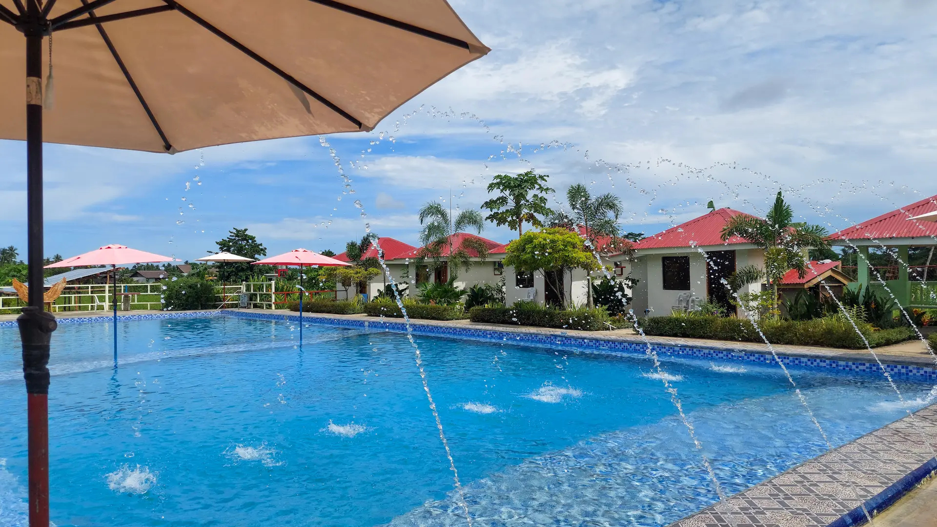 Crystal-clear swimming pool at Mariden Resort Siargao Del Carmen