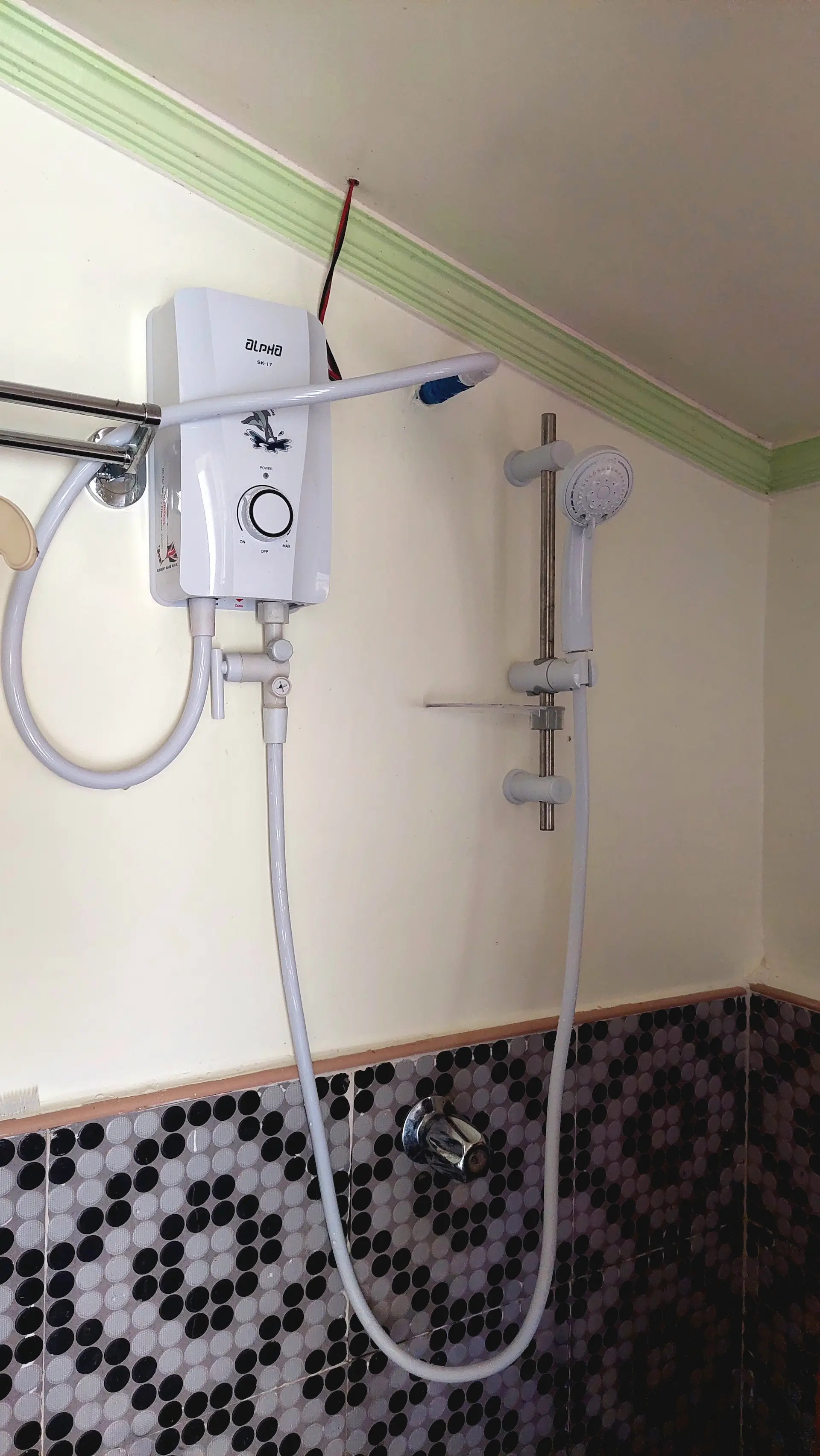 Snug Family Room bathroom with hot shower and bidet